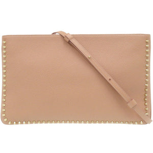 美品 クリスチャンルブタン 2WAY レザー ピンクベージュ クラッチバッグ ショルダーバッグ 1253【中古】Christian Louboutin