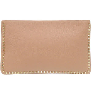 美品 クリスチャンルブタン 2WAY レザー ピンクベージュ クラッチバッグ ショルダーバッグ 1253【中古】Christian Louboutin