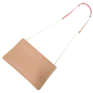 美品 クリスチャンルブタン 2WAY レザー ピンクベージュ クラッチバッグ ショルダーバッグ 1253【中古】Christian Louboutin