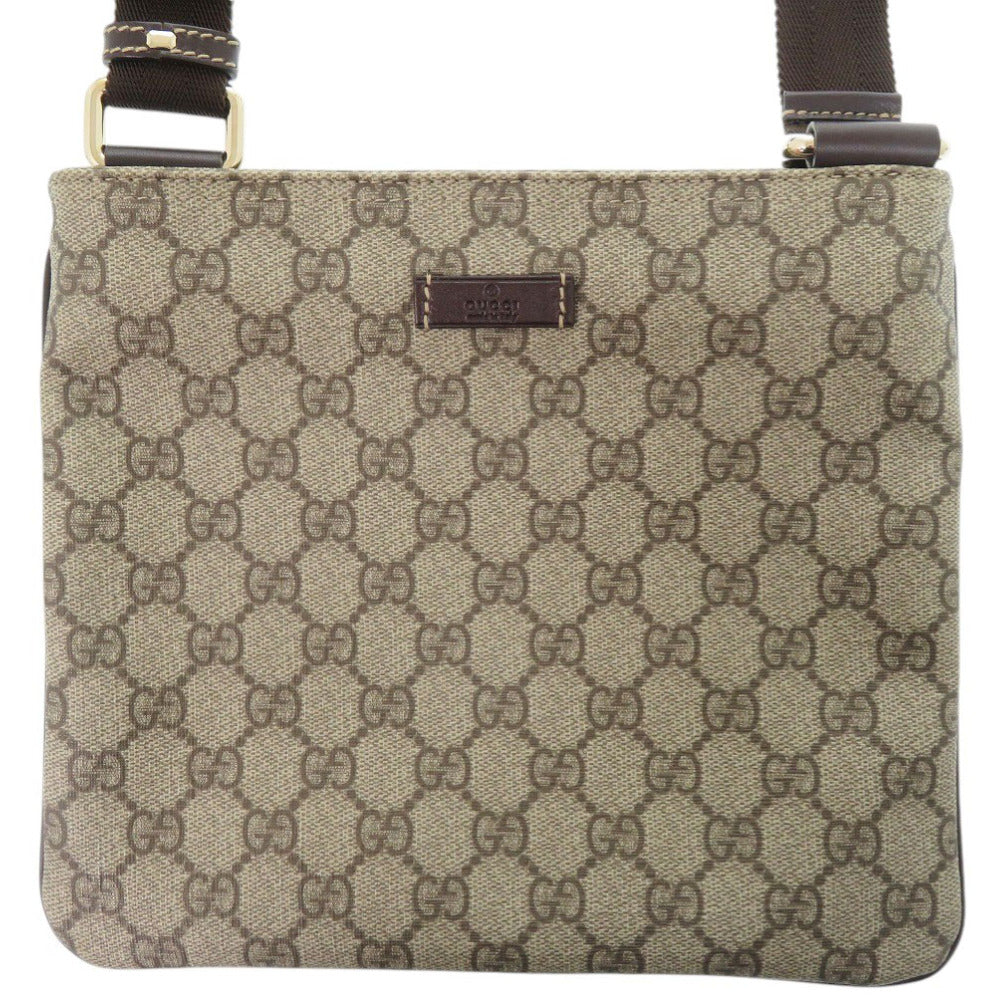 美品 グッチ 201538 GGスプリーム ベージュ ショルダーバッグ 1264【中古】GUCCI