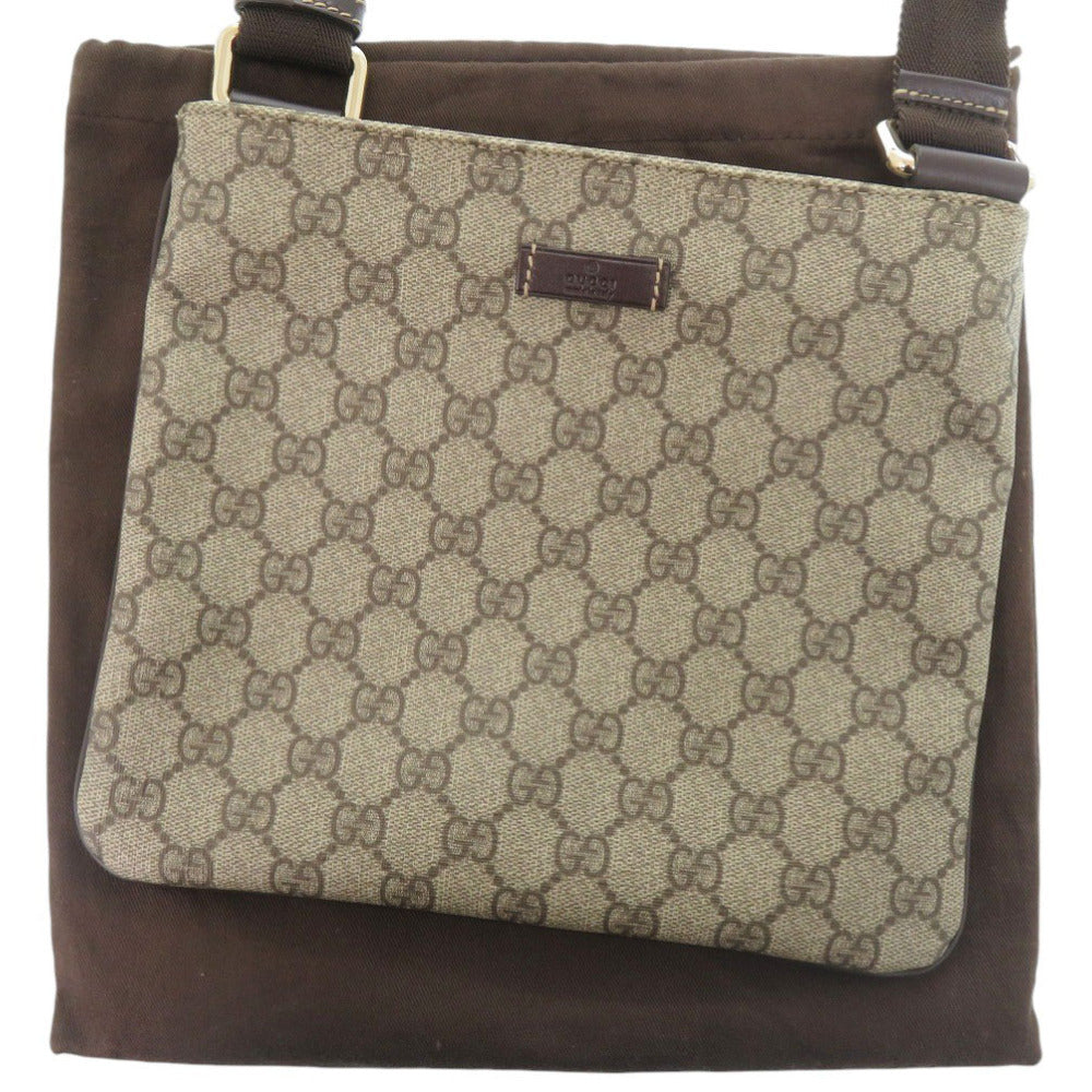 美品 グッチ 201538 GGスプリーム ベージュ ショルダーバッグ 1264【中古】GUCCI