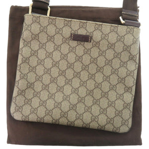 美品 グッチ 201538 GGスプリーム ベージュ ショルダーバッグ 1264【中古】GUCCI