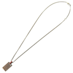 新品同様 グッチ ディアマンテ プレート シルバー925 シルバー ネックレス 1289【中古】GUCCI