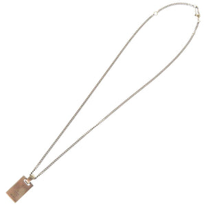 新品同様 グッチ ディアマンテ プレート シルバー925 シルバー ネックレス 1289【中古】GUCCI