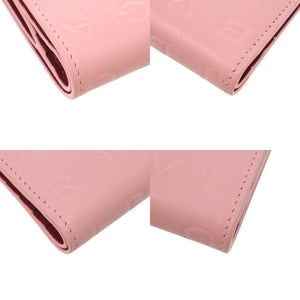 未使用品 ブルガリ インフィニトゥム ロゴマニア カーフ ピンク 二つ折り財布 1306【中古】BVLGARI