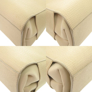 ロエベ ロゴ レザー アイボリー トートバッグ ハンドバッグ 1329【中古】LOEWE