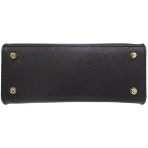 新品同様 カルボッティ 2WAY レザー ブラック ハンドバッグ 黒 1333【中古】Carbotti