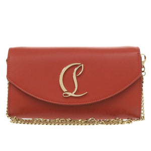 新品同様 クリスチャンルブタン LOUBI54 チェーンウォレット レザー レッド ショルダーバッグ 赤 1344【中古】Christian Louboutin