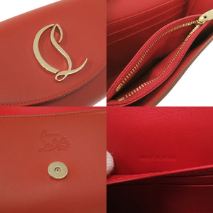 新品同様 クリスチャンルブタン LOUBI54 チェーンウォレット レザー レッド ショルダーバッグ 赤 1344【中古】Christian Louboutin