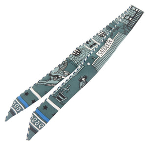 新品同様 エルメス ツイリードール キャンディ パリステーション ヴェールシプレ ブルーアズール スカーフ 1376 【中古】 HERMES