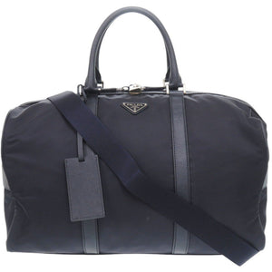 プラダ 2WAY 2VC014 ナイロン/レザー ネイビー ボストンバッグ 1390【中古】PRADA メンズ