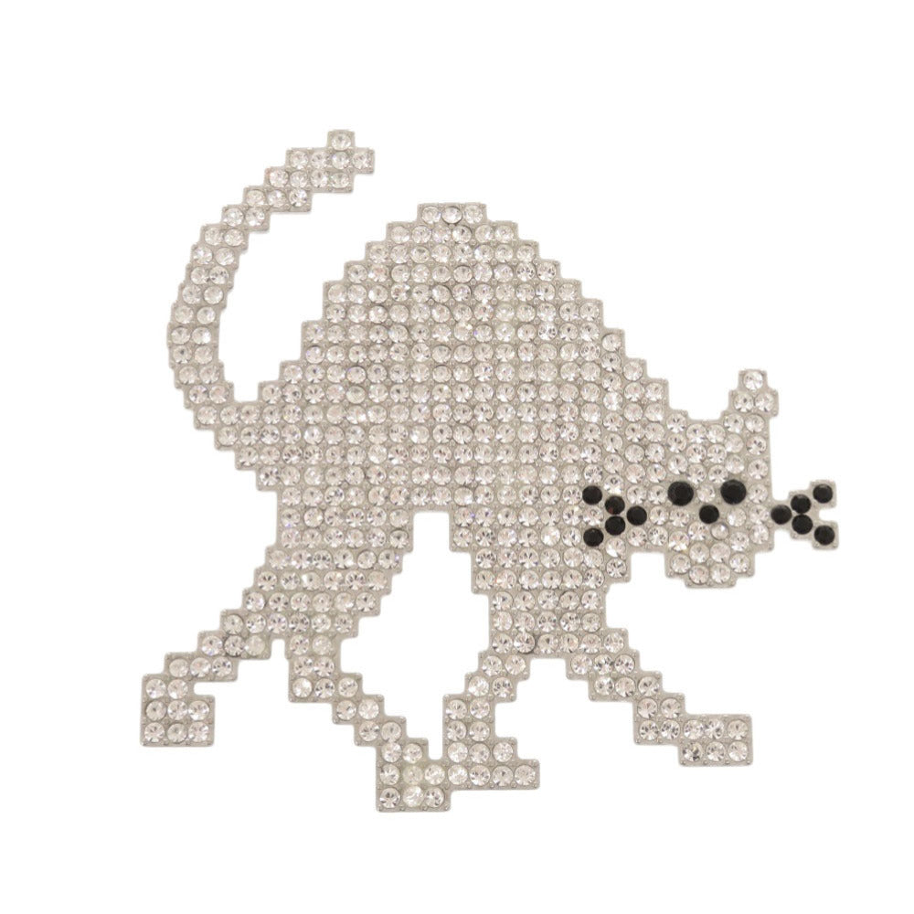 新品同様 メゾン マルジェラ キャット 猫 真鍮 ラインストーン シルバー ブローチ 1394【中古】Maison Margiela