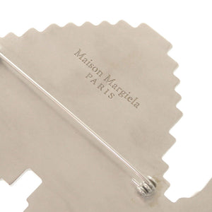 新品同様 メゾン マルジェラ キャット 猫 真鍮 ラインストーン シルバー ブローチ 1394【中古】Maison Margiela