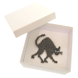 新品同様 メゾン マルジェラ キャット 猫 真鍮 ラインストーン ブラック ブローチ 1395【中古】Maison Margiela
