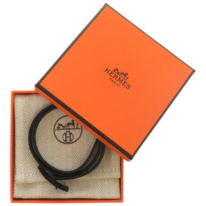 未使用品 エルメス アピバックル ビーアピ ドゥーブルトゥール BEHAPI DOUBLE TOUR ヴォースイフト ヴォーエプソン ブラック 黒 ブレスレット 1411【中古】HERMES