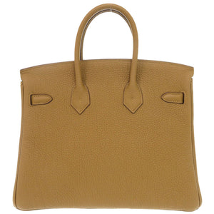 未使用品 エルメス バーキンヴェルソ25 トゴ ブロンズドレ ブルーブリュム シルバー金具 Y刻印(2020年製) ハンドバッグ 1419【中古】HERMES バーキン25