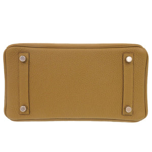 未使用品 エルメス バーキンヴェルソ25 トゴ ブロンズドレ ブルーブリュム シルバー金具 Y刻印(2020年製) ハンドバッグ 1419【中古】HERMES バーキン25