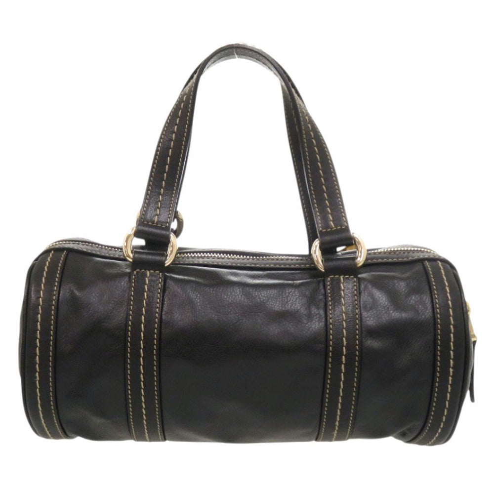 美品 グッチ ドゥケッサ リボン 181485 レザー ブラック ミニボストン 黒 ハンドバッグ 1423【中古】GUCCI