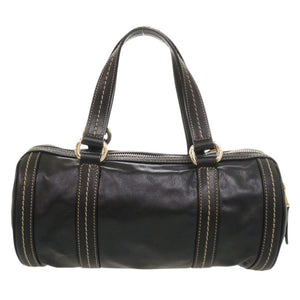 美品 グッチ ドゥケッサ リボン 181485 レザー ブラック ミニボストン 黒 ハンドバッグ 1423【中古】GUCCI