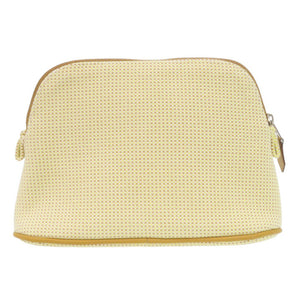 新品同様 エルメス ボリードポーチ 20 PM クレイジーH コットン シトロン/オークル シルバー金具 ポーチ 1436【中古】HERMES