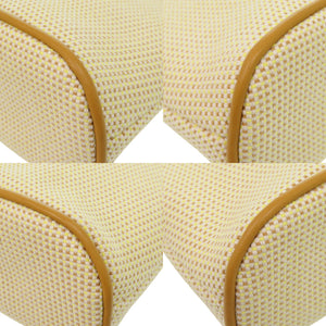 新品同様 エルメス ボリードポーチ 20 PM クレイジーH コットン シトロン/オークル シルバー金具 ポーチ 1436【中古】HERMES