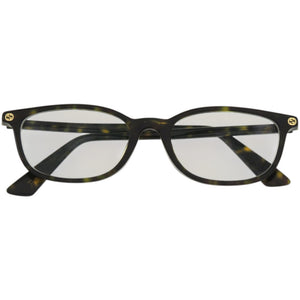 美品 グッチ 眼鏡 度入り ジャパンモデル GG0123OJ プラスチック 002 ハバナ サングラス 0599【中古】GUCCI