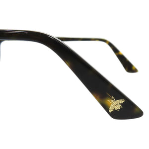美品 グッチ 眼鏡 度入り ジャパンモデル GG0123OJ プラスチック 002 ハバナ サングラス 0599【中古】GUCCI