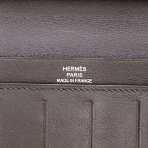 美品 エルメス シチズンツイル シルクイン スイフト ブルーインディゴ A刻印 紺 長財布 1448【中古】HERMES