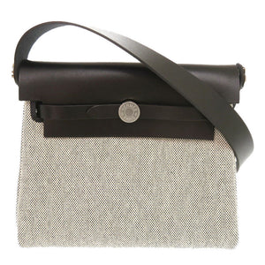 未使用 エルメス エールバッグジップ 20 ミニ トワルミリタリー ヴァッシュハンター エクリュ ブラック シルバー金具 K刻印(2025年製) ショルダーバッグ 1458【中古】HERMES