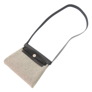 未使用 エルメス エールバッグジップ 20 ミニ トワルミリタリー ヴァッシュハンター エクリュ ブラック シルバー金具 K刻印(2025年製) ショルダーバッグ 1458【中古】HERMES