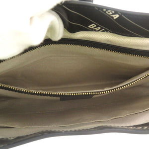 美品 グッチ × バレンシアガ ジャッキー1961 ザ ハッカー プロジェクト ミディアム 636712 ゴールド金具 レザー ブラック ホワイト ショルダーバッグ 1461【中古】GUCCI