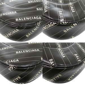 美品 グッチ × バレンシアガ ジャッキー1961 ザ ハッカー プロジェクト ミディアム 636712 ゴールド金具 レザー ブラック ホワイト ショルダーバッグ 1461【中古】GUCCI