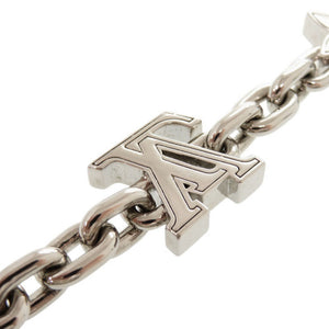 美品 ルイ ヴィトン チェーンベルト モノグラムフラワー M02554 メタル シルバー バッグチャーム キーホルダー LV 1468【中古】LOUIS VUITTON