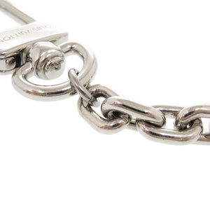 美品 ルイ ヴィトン チェーンベルト モノグラムフラワー M02554 メタル シルバー バッグチャーム キーホルダー LV 1468【中古】LOUIS VUITTON