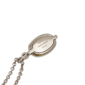 未使用品 エルメス ペンダント ミニ マイヨン PM H100053FPD3 メタル クレーム 白 ネックレス 1484【中古】HERMES