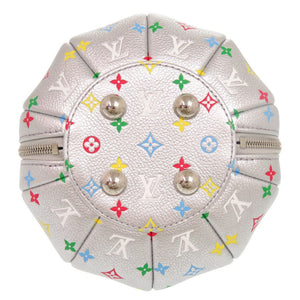 未使用 ルイ ヴィトン × 草間彌生 パンプキン バッグ M21761 IC レザー シルバー マルチカラー ショルダーバッグ LV 1496【中古】LOUIS VUITTON