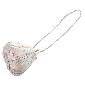 未使用 ルイ ヴィトン × 草間彌生 パンプキン バッグ M21761 IC レザー シルバー マルチカラー ショルダーバッグ LV 1496【中古】LOUIS VUITTON