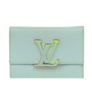 ルイ ヴィトン ポルトフォイユ カプシーヌ コンパクト M82147 トリヨンレザー ブルートパーズ 三つ折り財布 LV 1508【中古】LOUIS VUITTON