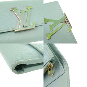 ルイ ヴィトン ポルトフォイユ カプシーヌ コンパクト M82147 トリヨンレザー ブルートパーズ 三つ折り財布 LV 1508【中古】LOUIS VUITTON