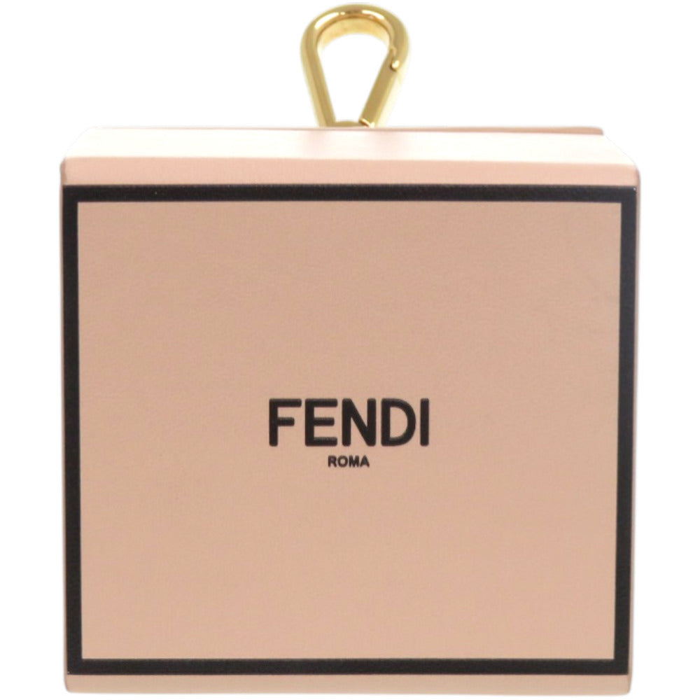 新品同様 フェンディ ミニボックス 7AR917 レザー ピンク キーホルダー 1511【中古】FENDI