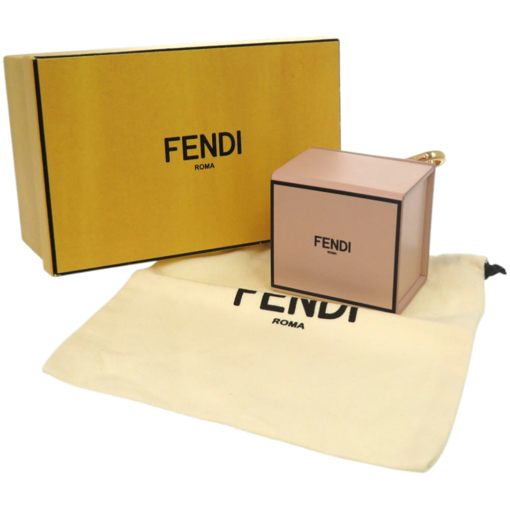 新品同様 フェンディ ミニボックス 7AR917 レザー ピンク キーホルダー 1511【中古】FENDI