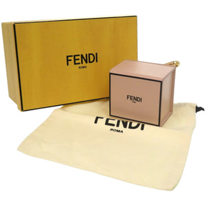 新品同様 フェンディ ミニボックス 7AR917 レザー ピンク キーホルダー 1511【中古】FENDI
