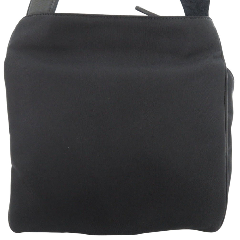 美品 トッズ ナイロン/レザー ブラック ショルダーバッグ 黒 1514【中古】TOD’S