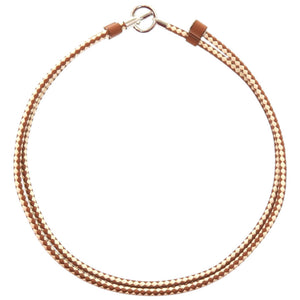 未使用品 エルメス グレナン レザー メタル ブラウン 茶 ベルト 1524【中古】HERMES