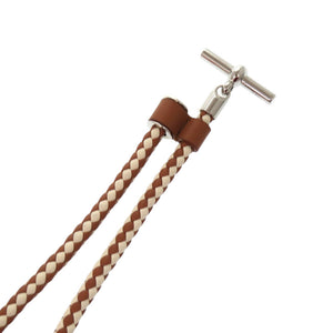 未使用品 エルメス グレナン レザー メタル ブラウン 茶 ベルト 1524【中古】HERMES