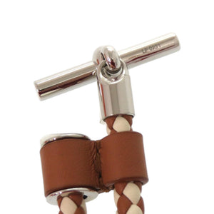 未使用品 エルメス グレナン レザー メタル ブラウン 茶 ベルト 1524【中古】HERMES