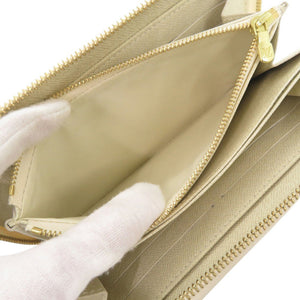 美品 ルイ ヴィトン ジッピーウォレット モノグラム ミニラン M95310 ベージュ 長財布 LV 1530【中古】LOUIS VUITTON