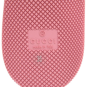 未使用品 グッチ バスケット ローカットスニーカー BASKET LOW 725905 サイズ35 (日本サイズ22cm) レザー ラバー ゴールド ピンク ブラック 靴 1540【中古】GUCCI