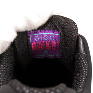 未使用品 グッチ バスケット ローカットスニーカー BASKET LOW 725905 サイズ35 (日本サイズ22cm) レザー ラバー ゴールド ピンク ブラック 靴 1540【中古】GUCCI