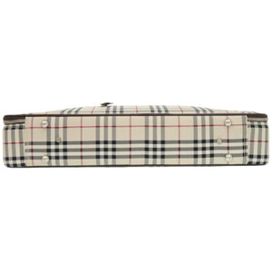 バーバリー ノバチェック キャンバス/レザー ベージュ ビジネスバッグ 1548【中古】BURBERRY